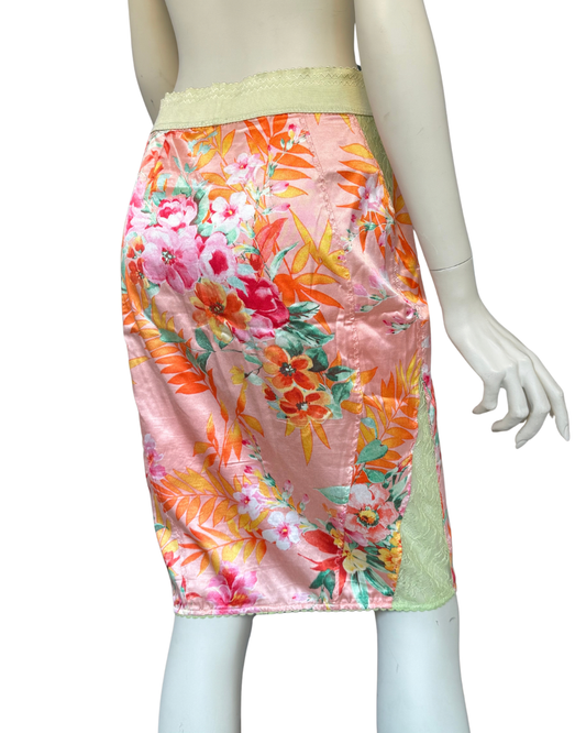 D&G Dolce & Gabbana SS 2005 Iconic Tropical Print Skirt IT 42 Vintage