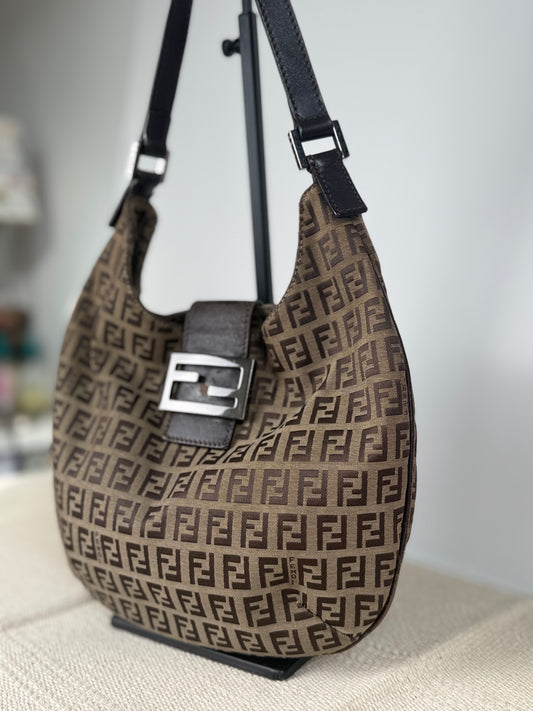 Vintage Fendi Zucchino hobo shoulder bag