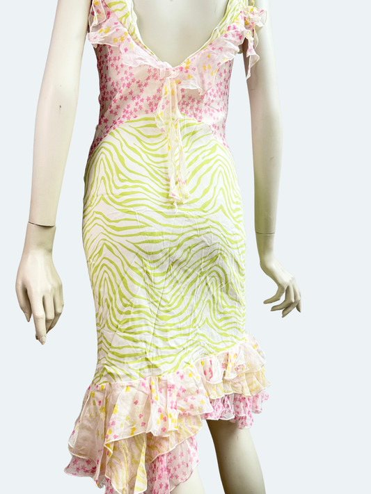 Vintage Versace Classic Ruffled Summer Dress