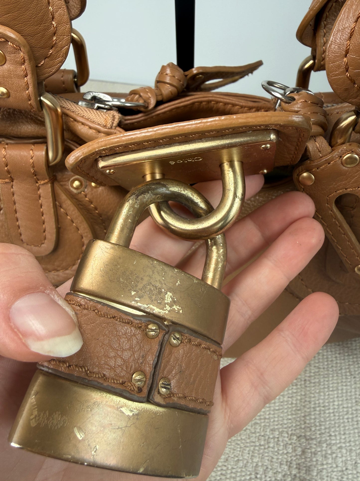 Vintage Chloé Paddington bag brown leather