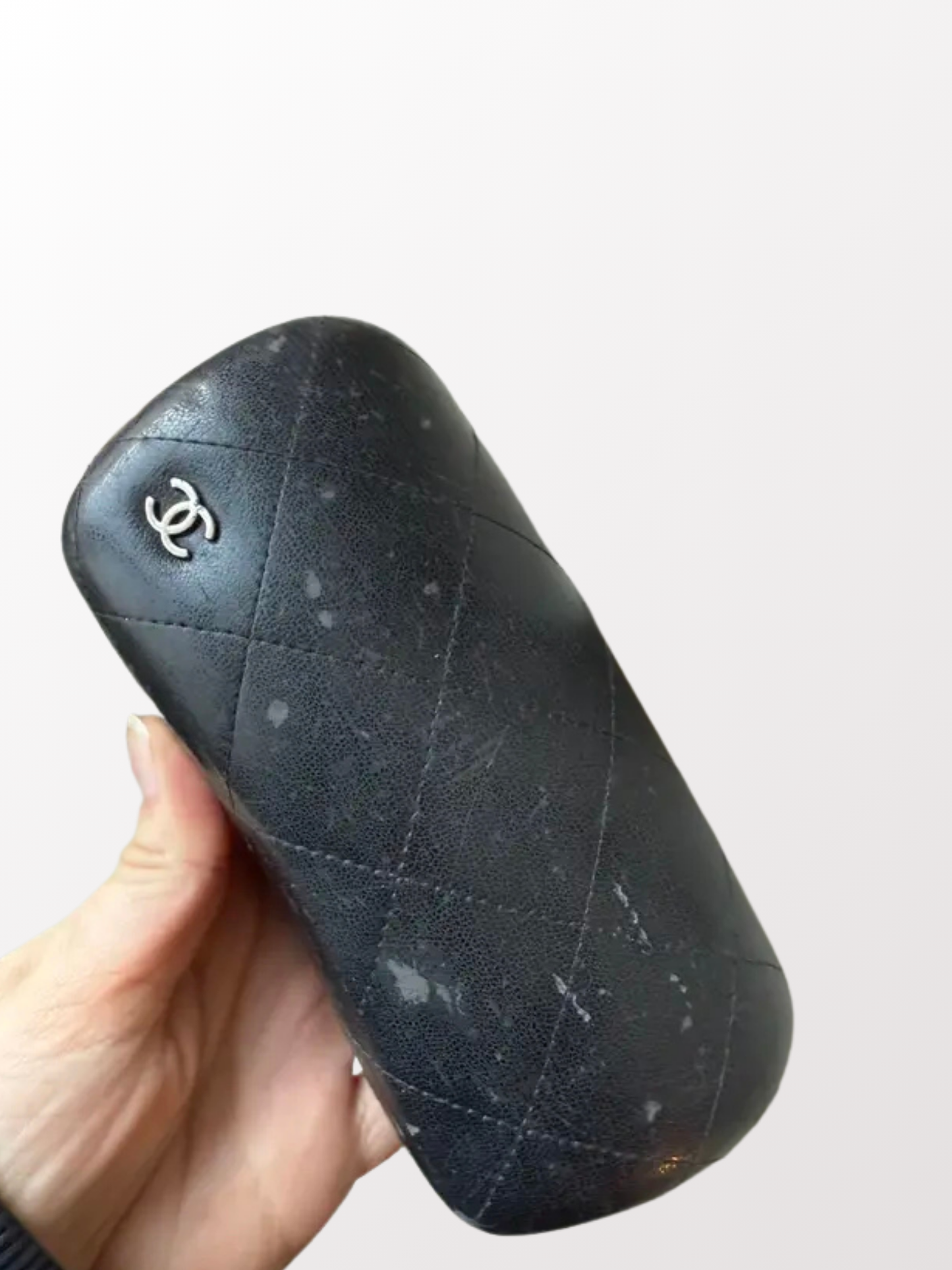 Vintage Chanel Sunglasses – Model 5102 C.653/11 – Black/Grey/Beige Pattern with Silver CC Logos