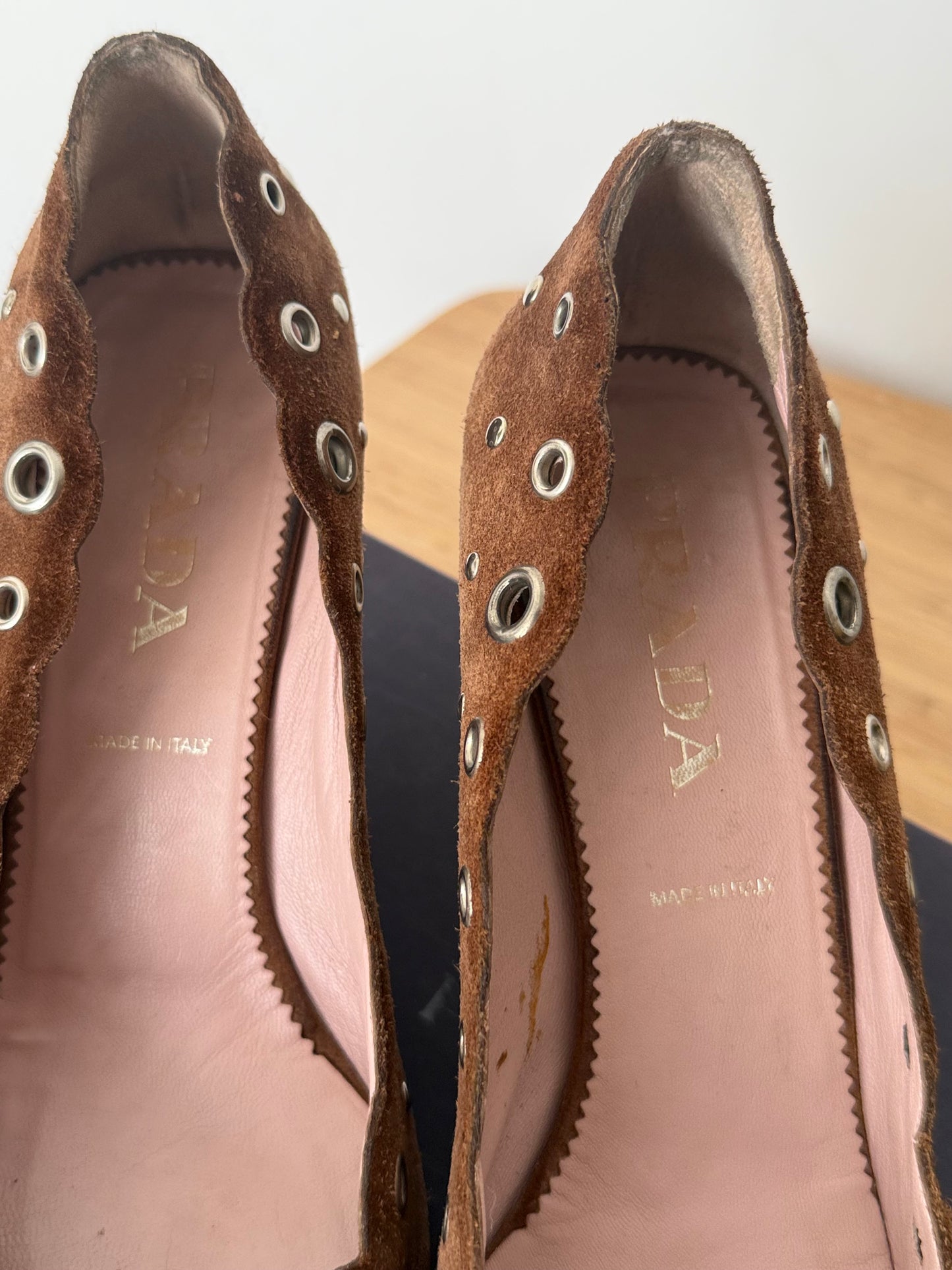 Prada Suede Kitten Heels