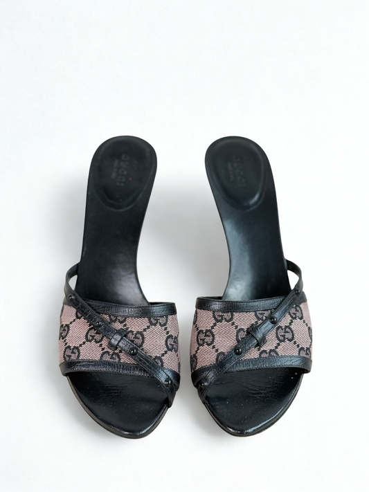 Vintage Gucci by Tom Ford GG Monogram Mules – Size 40