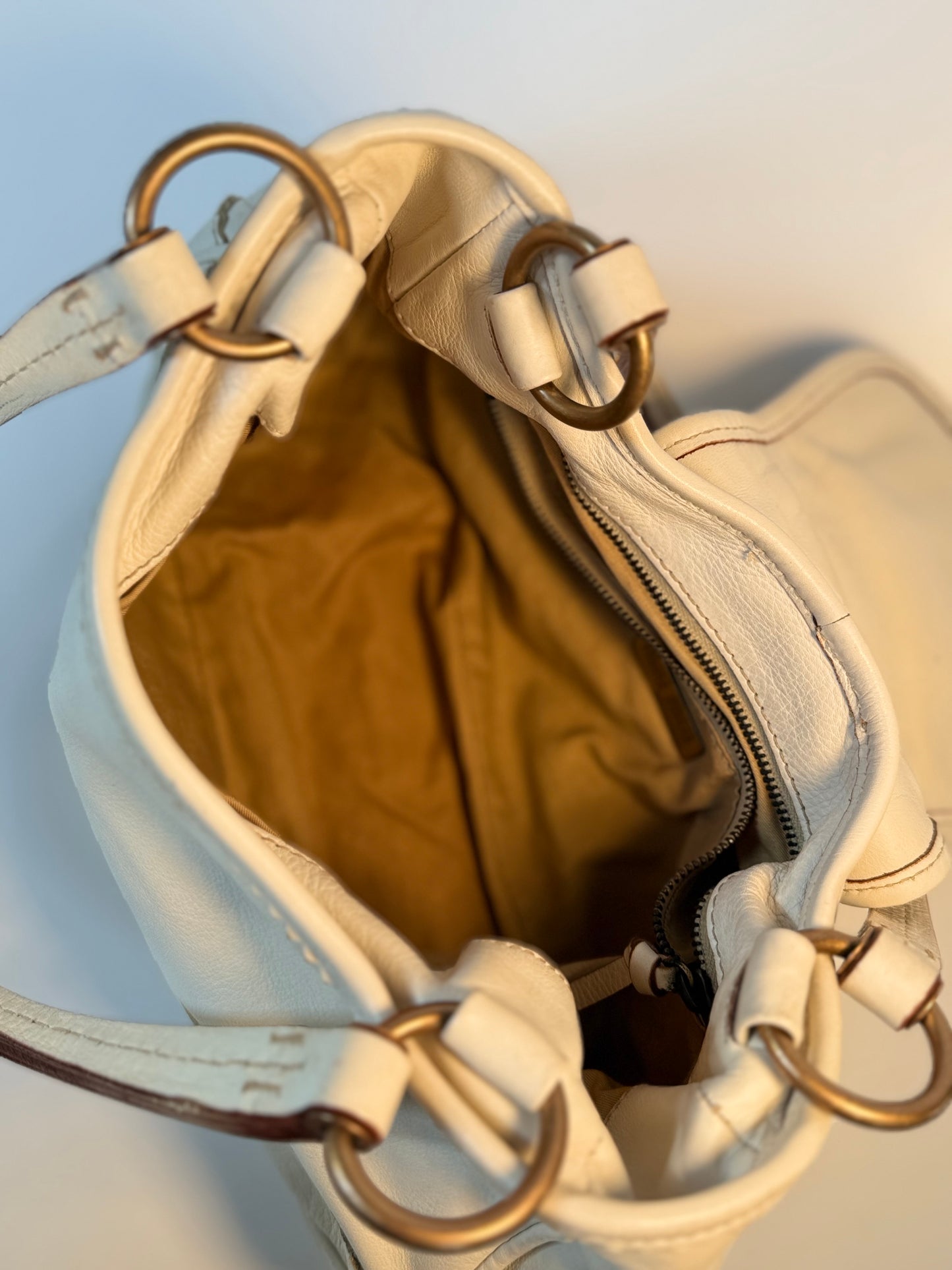 Miu Miu Joie Mini Bag in Cream Leather