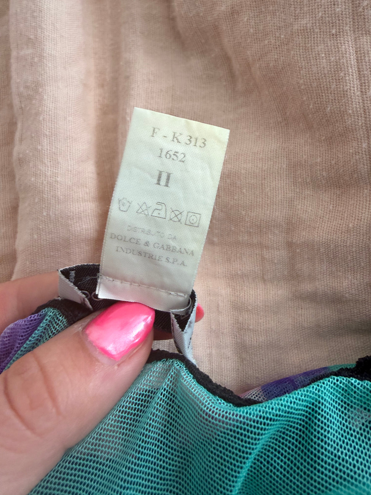 Vintage Dolce & Gabbana Negligée Dress Turquoise