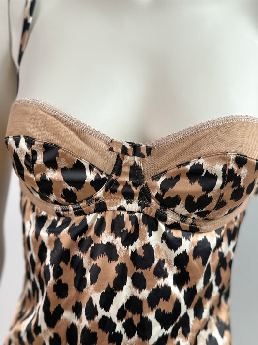 Vintage Dolce & Gabbana Leopard Corset Top