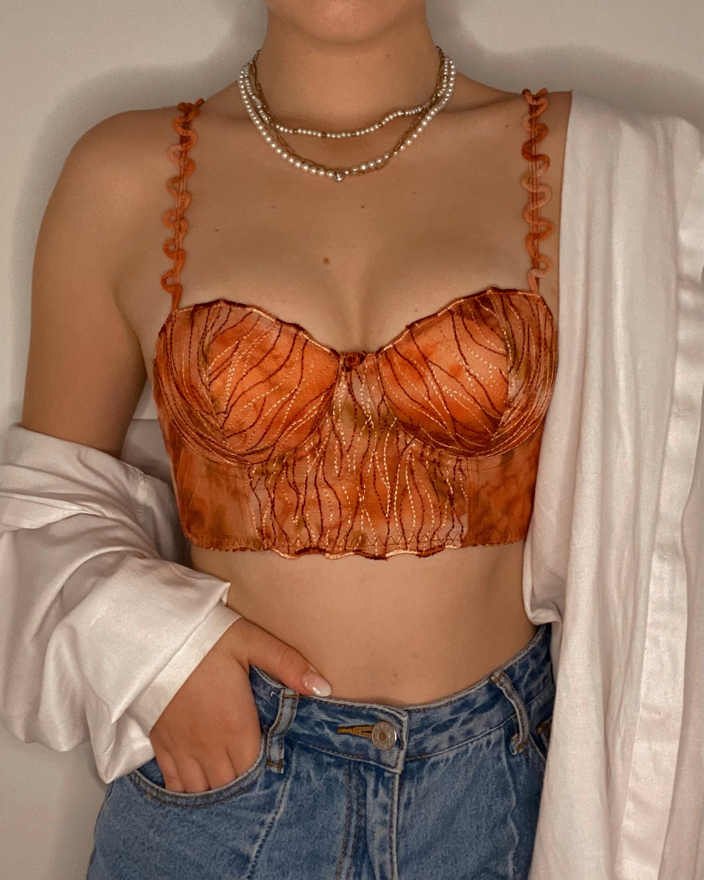 Vintage Korsett Orange 70A, 75A