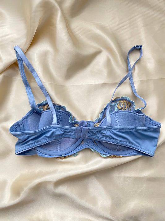 Vintage BH Blau mit gelben Details 75B