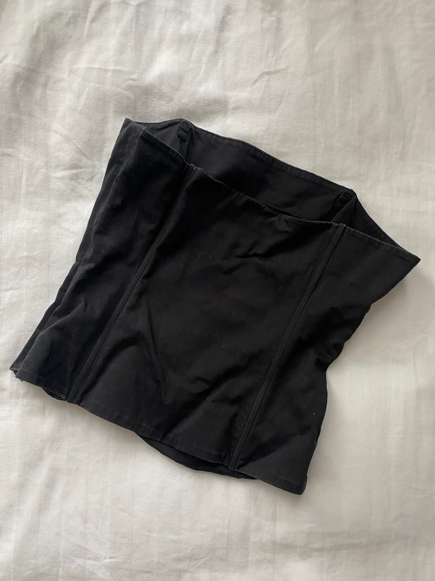 Korsett Trägerlos Schwarz XS