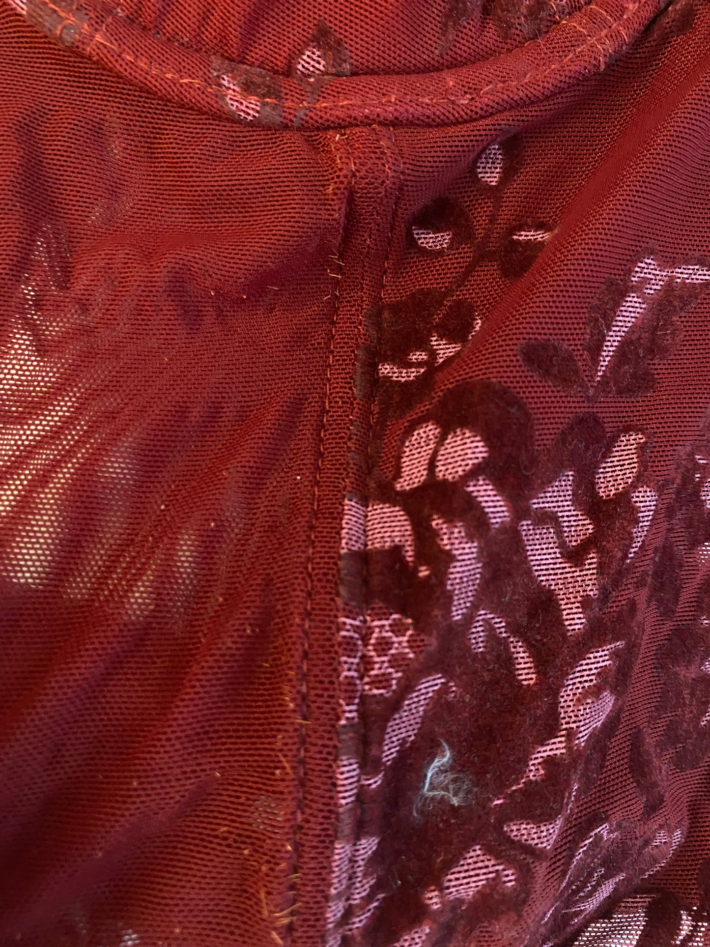 Vintage Korsett Rot mit Blumen 75B