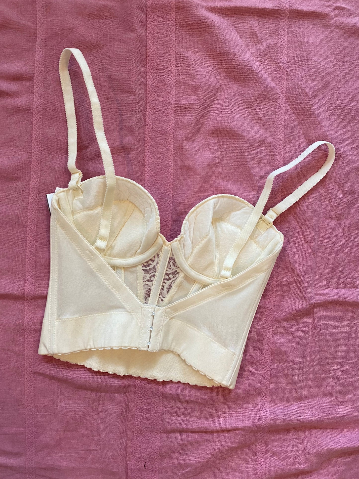 Vintage Korsett Creme Weiß