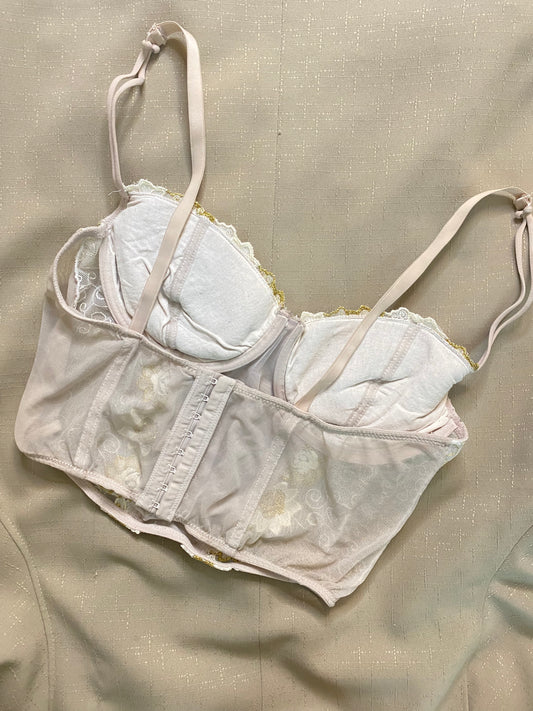 Korsett mit goldenen Blumen Details 85B