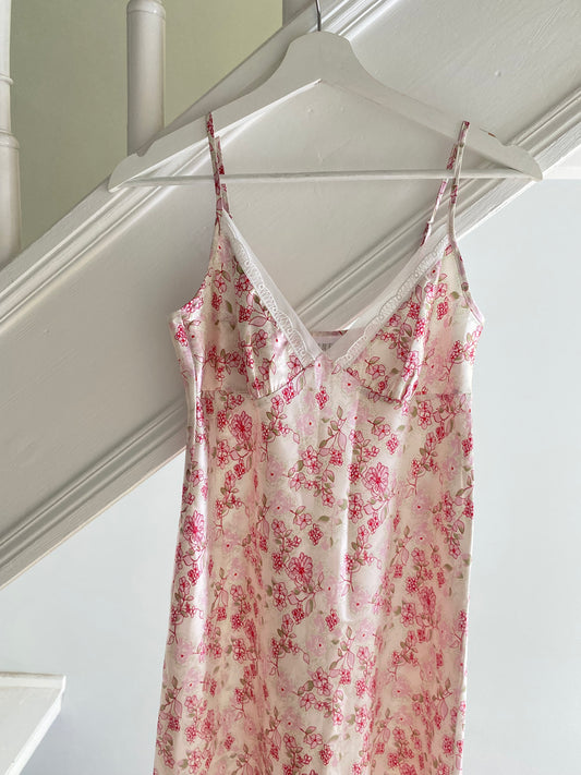 Negligé mit Blumen Print S