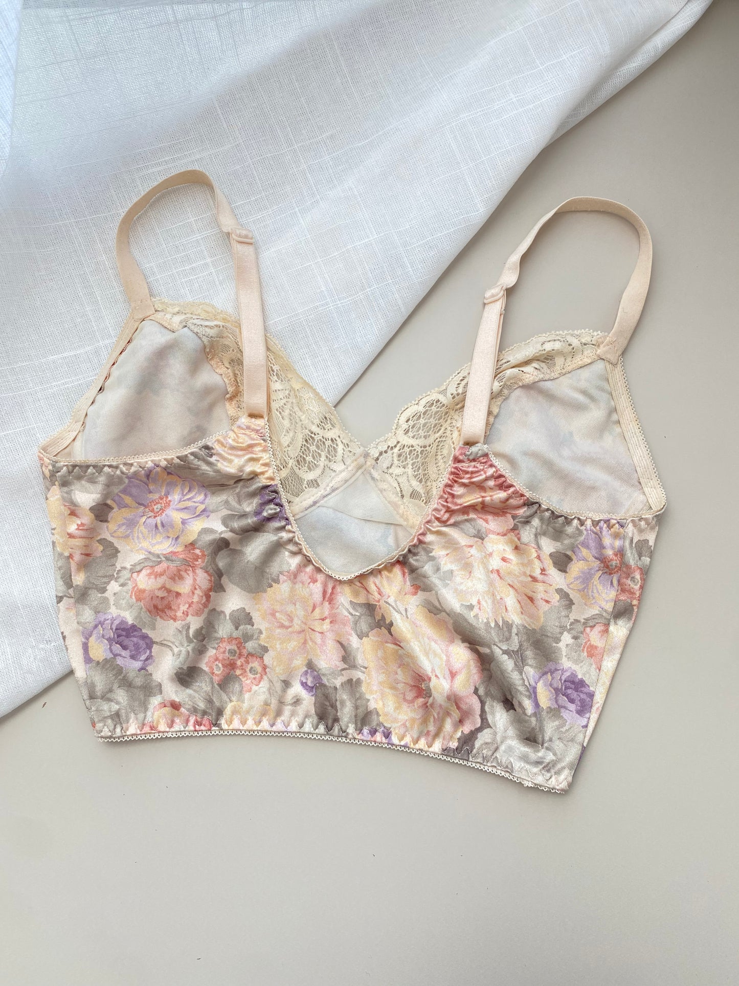 Vintage Bustier mit Blumen print M