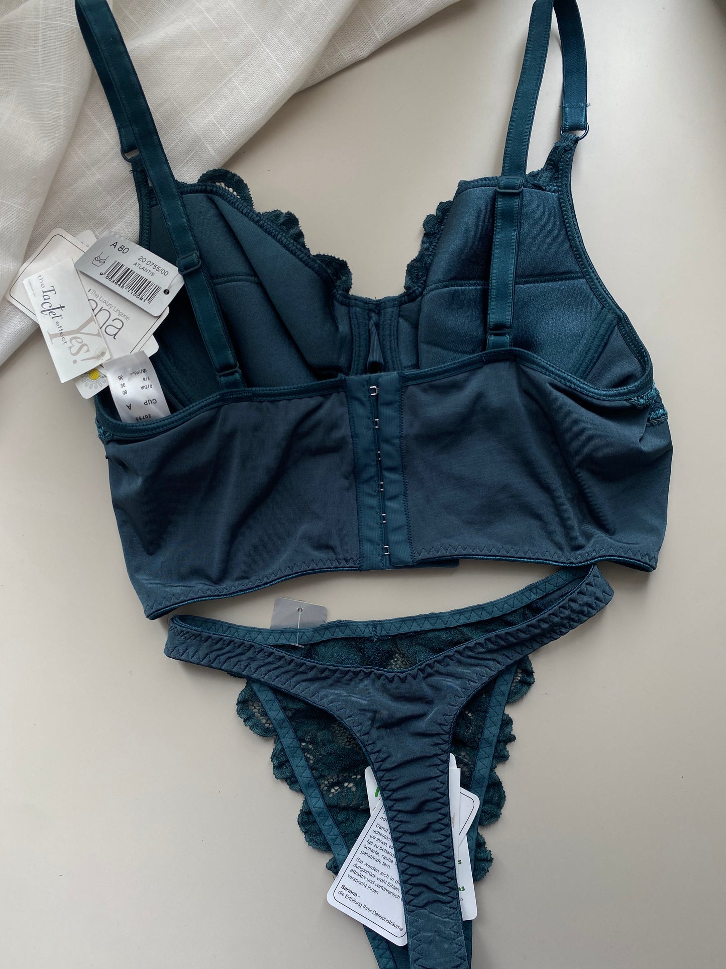 Dunkelgrünes Bustier neu mit Etikett 75A/ 80A