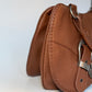 Vintage Christian Dior Gaucho bag brown grained leather