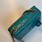 Chanel Mini Camellia Flap Bag in Turquoise Leather