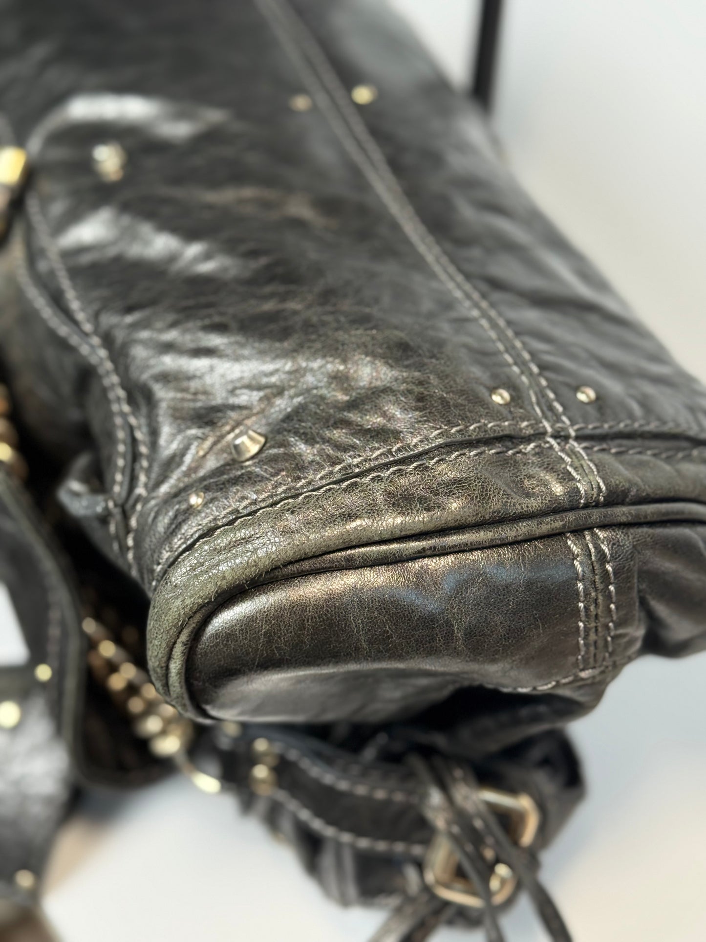 Vintage Chloé Paddington Black Leather Bag with Padlock