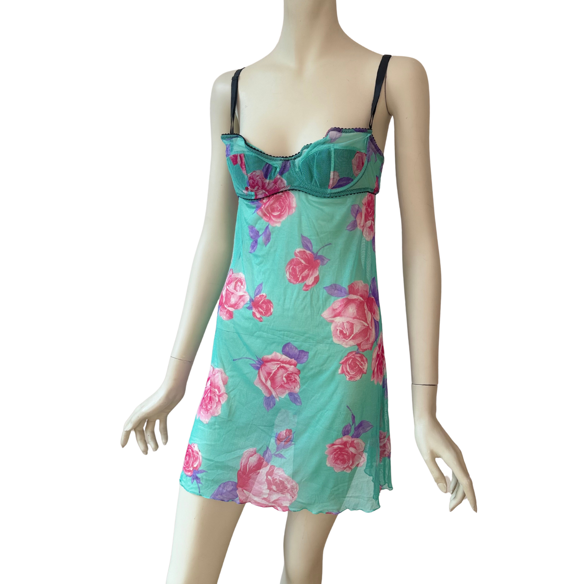 Vintage Dolce & Gabbana Negligée Dress Turquoise