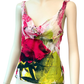 Roberto Cavalli Vintage Rose Leopard Print Top Size L Y2K