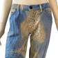 Just Cavalli Vintage Blue Reptile Print Pants W28 IT42 Y2K