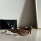 Vintage Chanel Sunglasses Brown Rhinestones