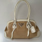 Prada Woven Raffia Shoulder Bag