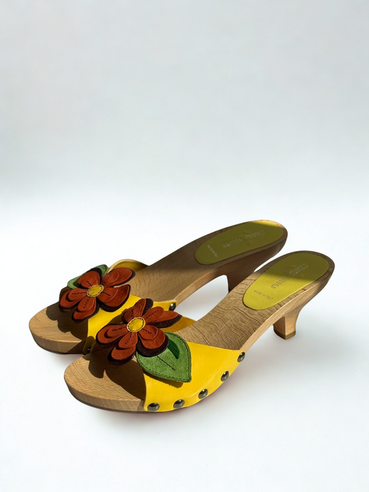 Vintage Miu Miu Yellow Patent Leather Clogs – Size 37