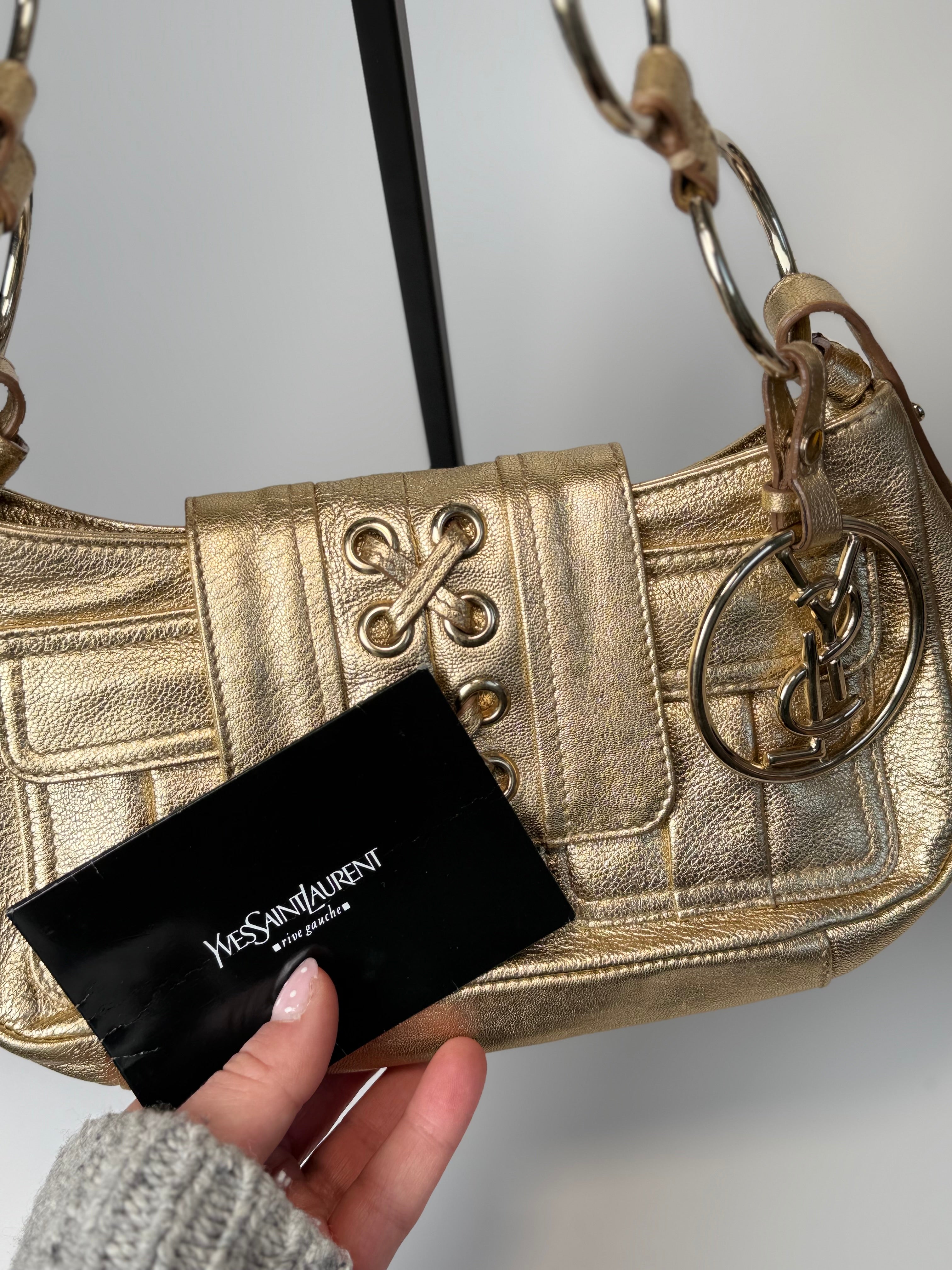 ショルダーバッグ Yves Saint Laurent Rive Gauch Ribbon Bag YSL Rive Gauche Tote Bag in Canvas – Galleria di Lux Canada