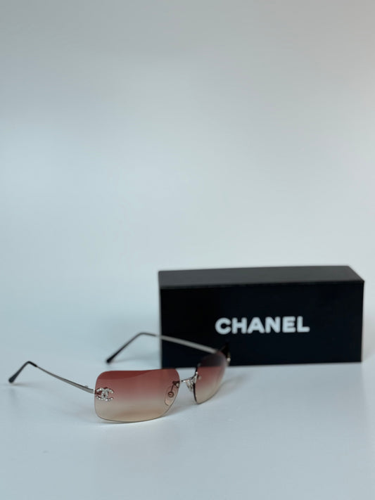Chanel Vintage Rimless Sunglasses rhinestones – Model 4017D C12489
