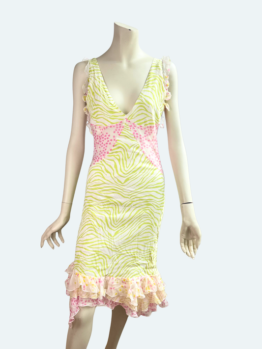 Vintage Versace Classic Ruffled Summer Dress