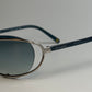 Vintage Chanel Silver Oval Sunglasses with Blue Ombre Lenses – Full Set