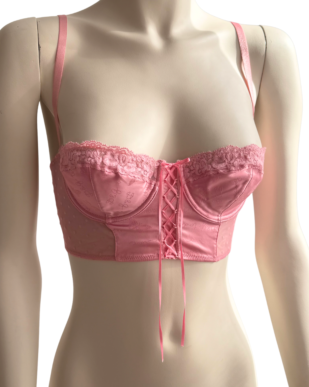 Cropped Dolce & Gabbana Bustier Top Barbie pink Size S