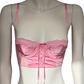 Cropped Dolce & Gabbana Bustier Top Barbie pink Size S