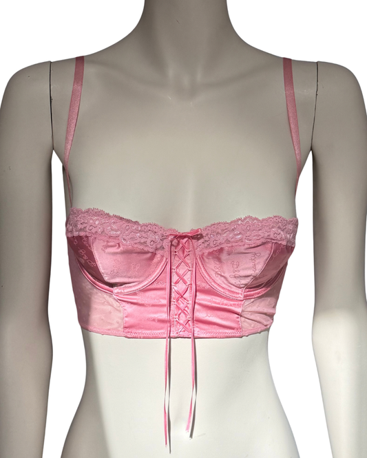 Cropped Dolce & Gabbana Bustier Top Barbie pink Size S