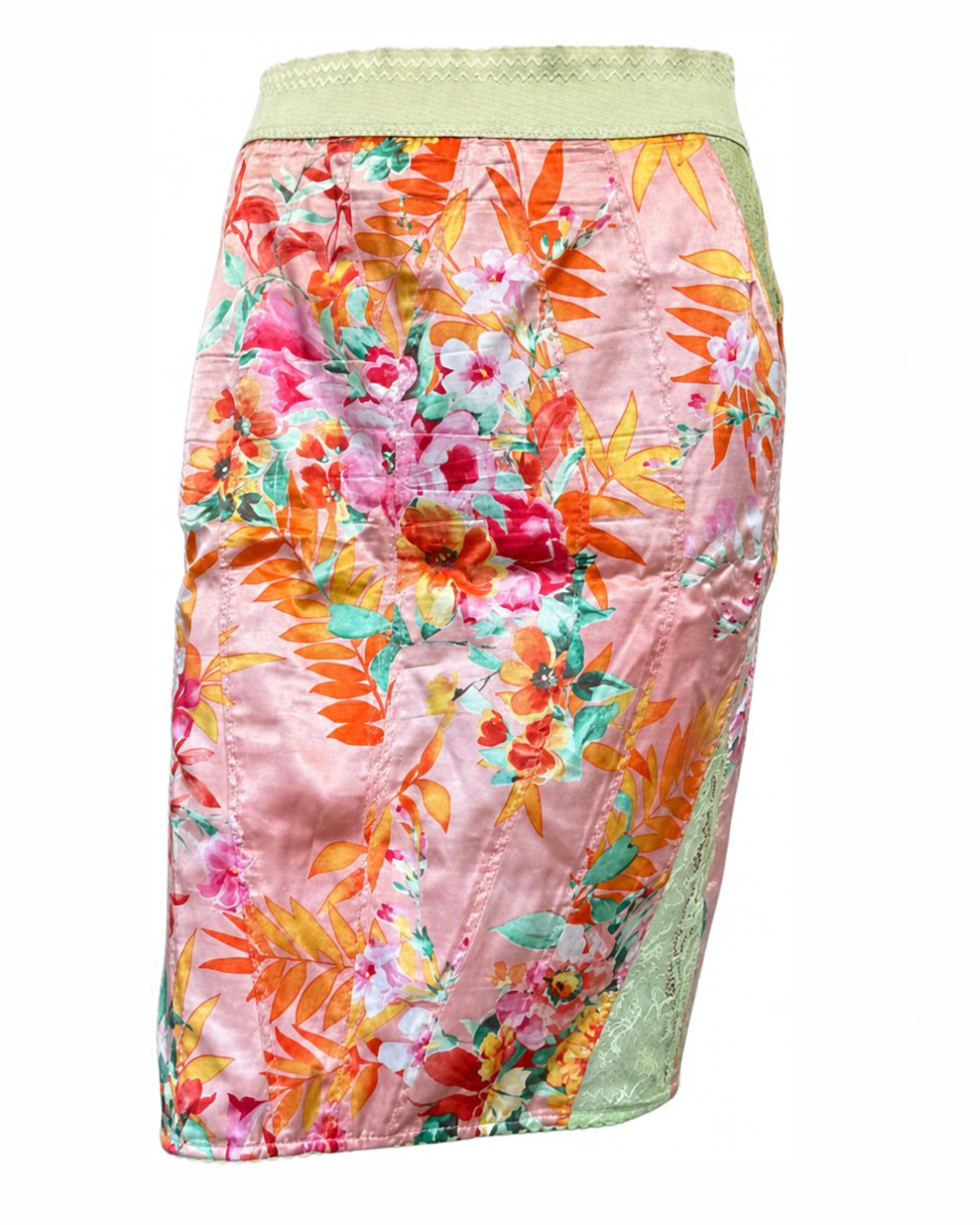 D&G Dolce & Gabbana SS 2005 Iconic Tropical Print Skirt IT 42 Vintage