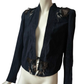 Vintage Roberto Cavalli Suede Jacket Fringe and Feathers Size S-M