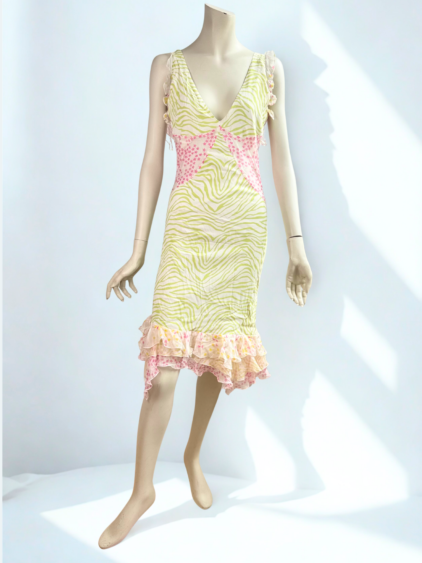 Vintage Versace Classic Ruffled Summer Dress