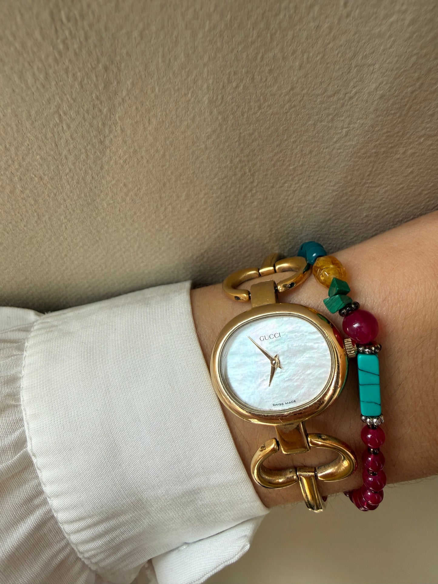 Vintage Gucci Swiss Made Gold-Tone Bangle Watch