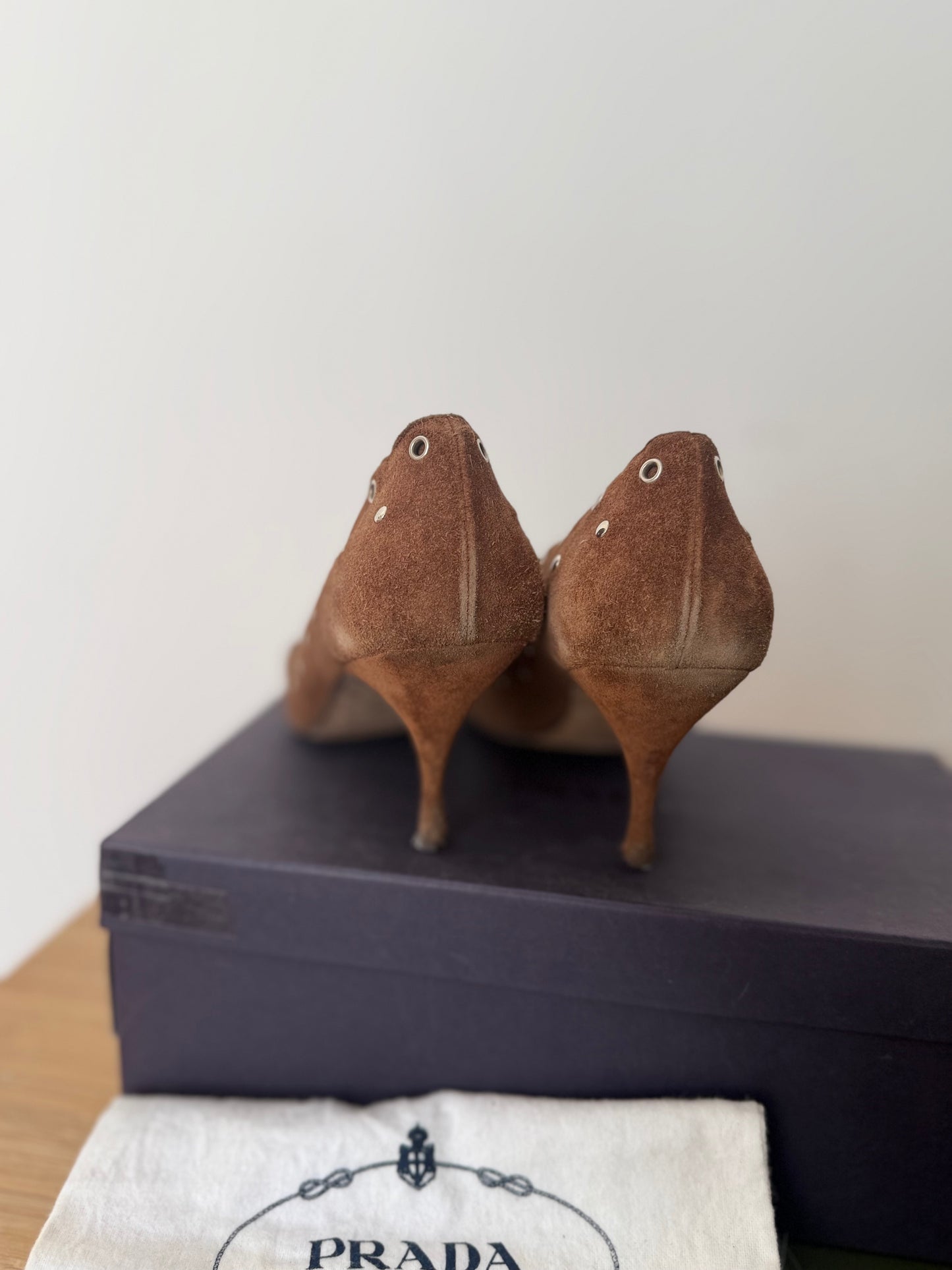 Prada Suede Kitten Heels