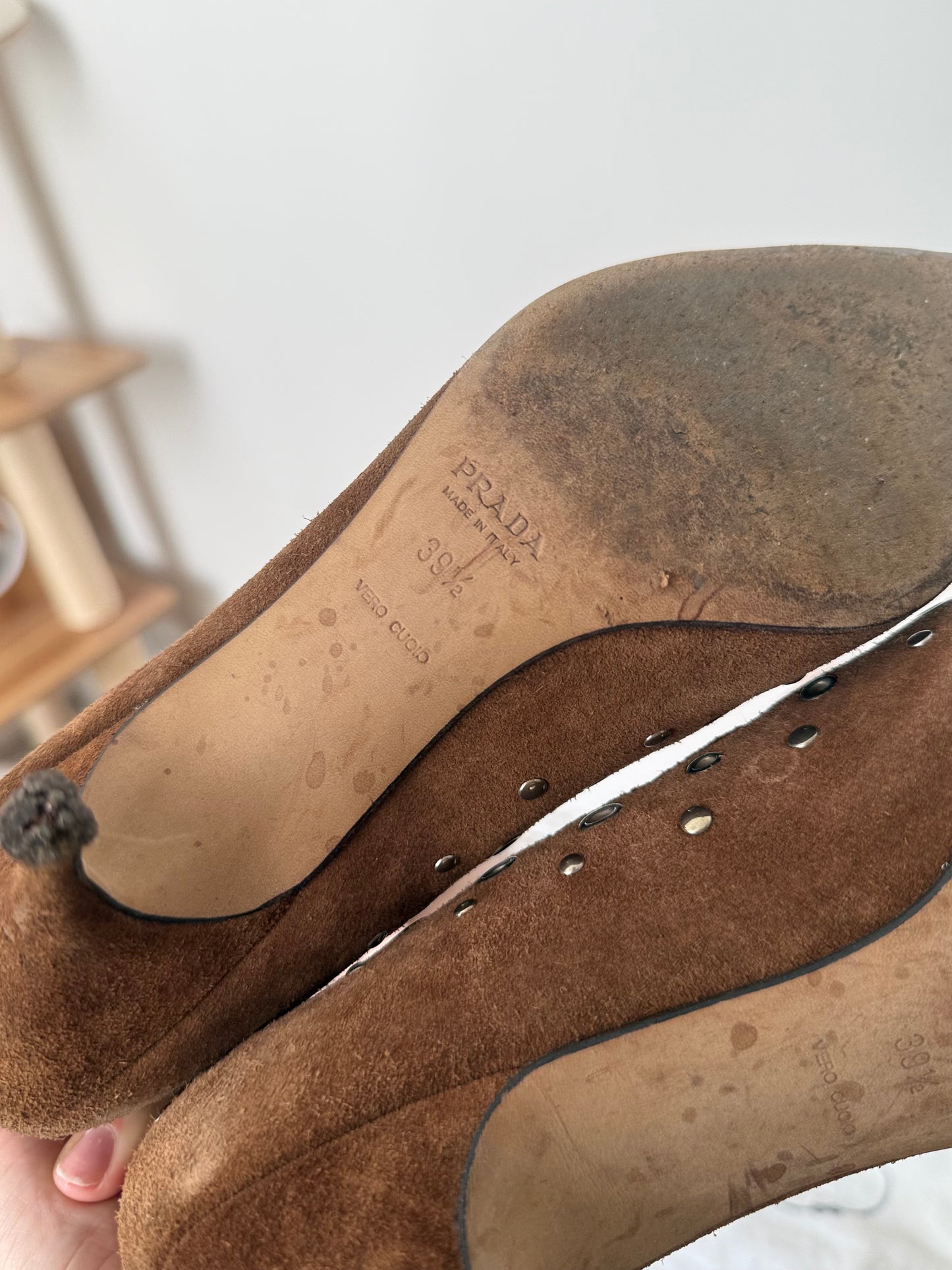 Prada Suede Kitten Heels