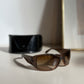 Vintage Chanel Sunglasses Brown Rhinestones