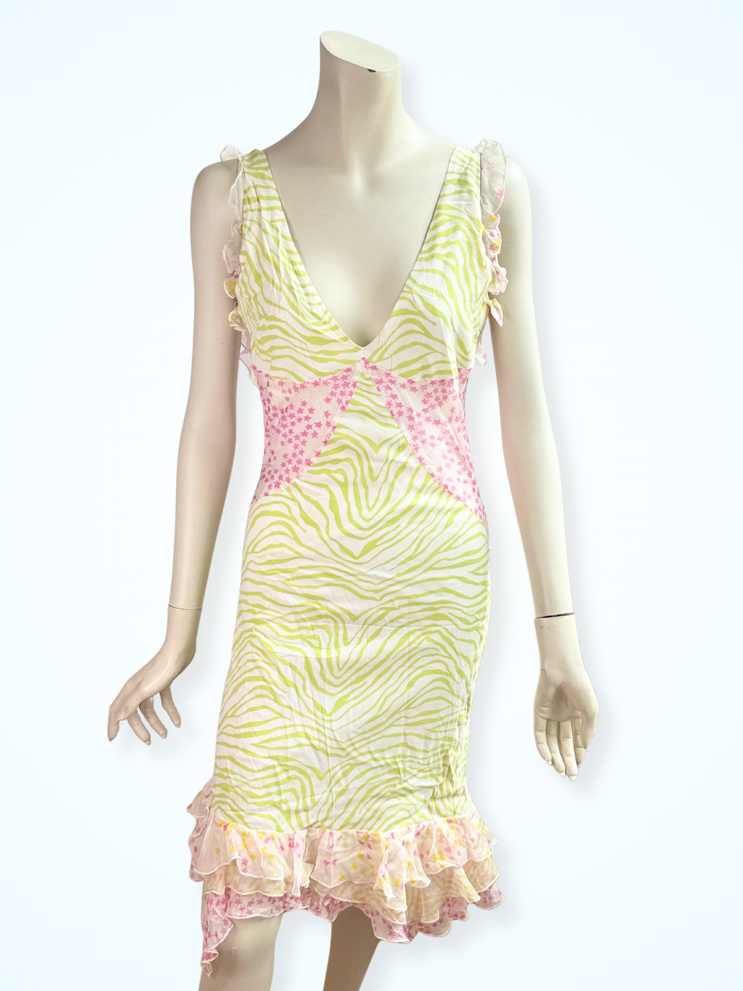 Vintage Versace Classic Ruffled Summer Dress