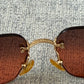 Chanel Rimless Ombre Sunglasses Red