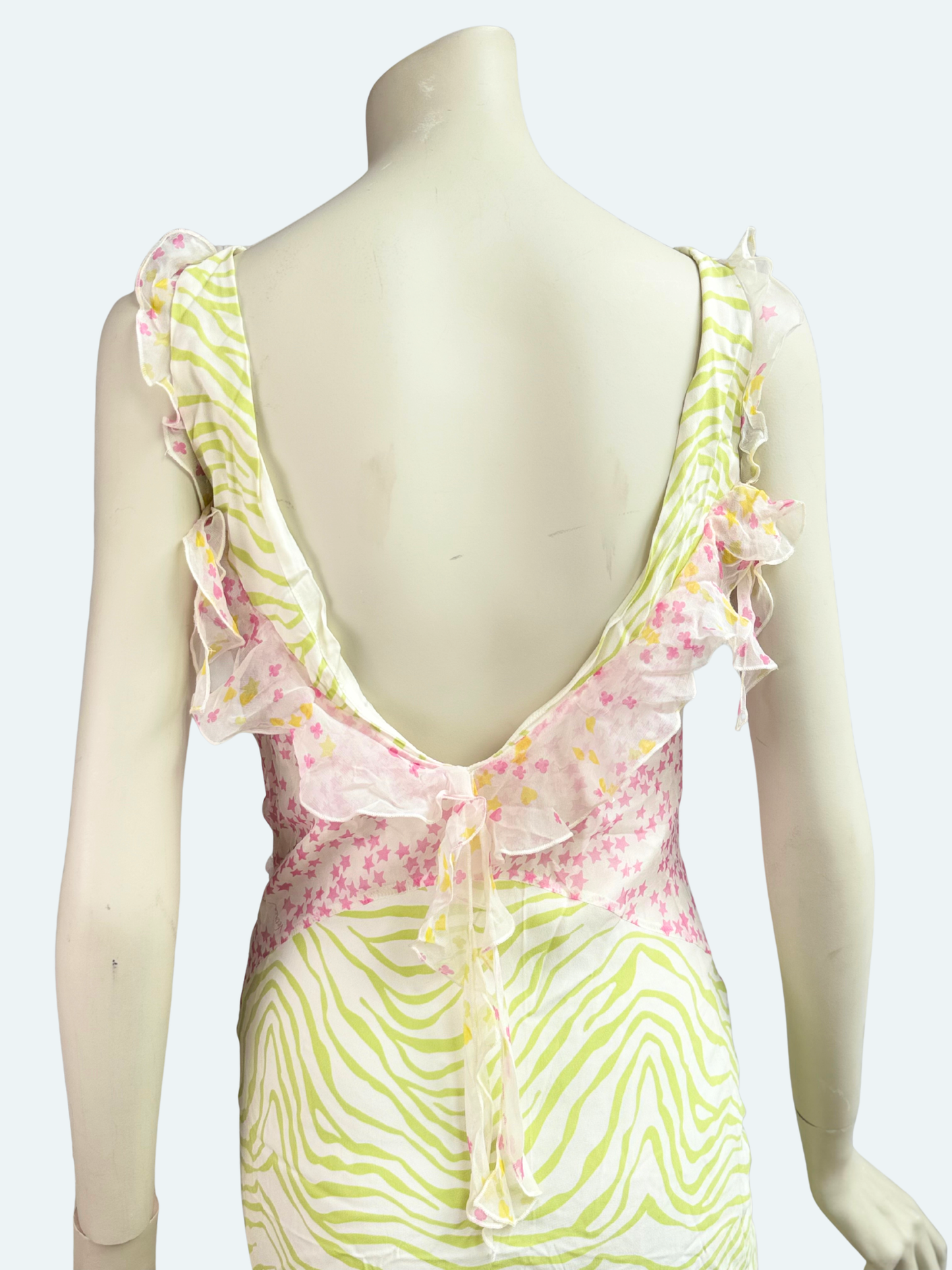 Vintage Versace Classic Ruffled Summer Dress