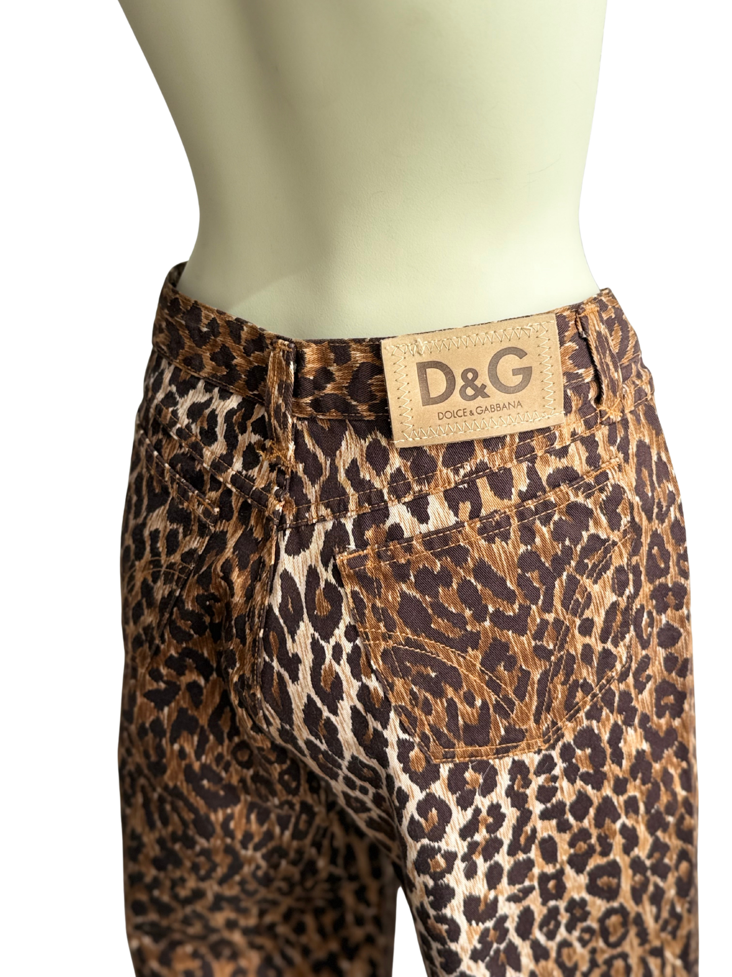 Vintage D&G Leopard wide Jeans – Size W28 / IT 42