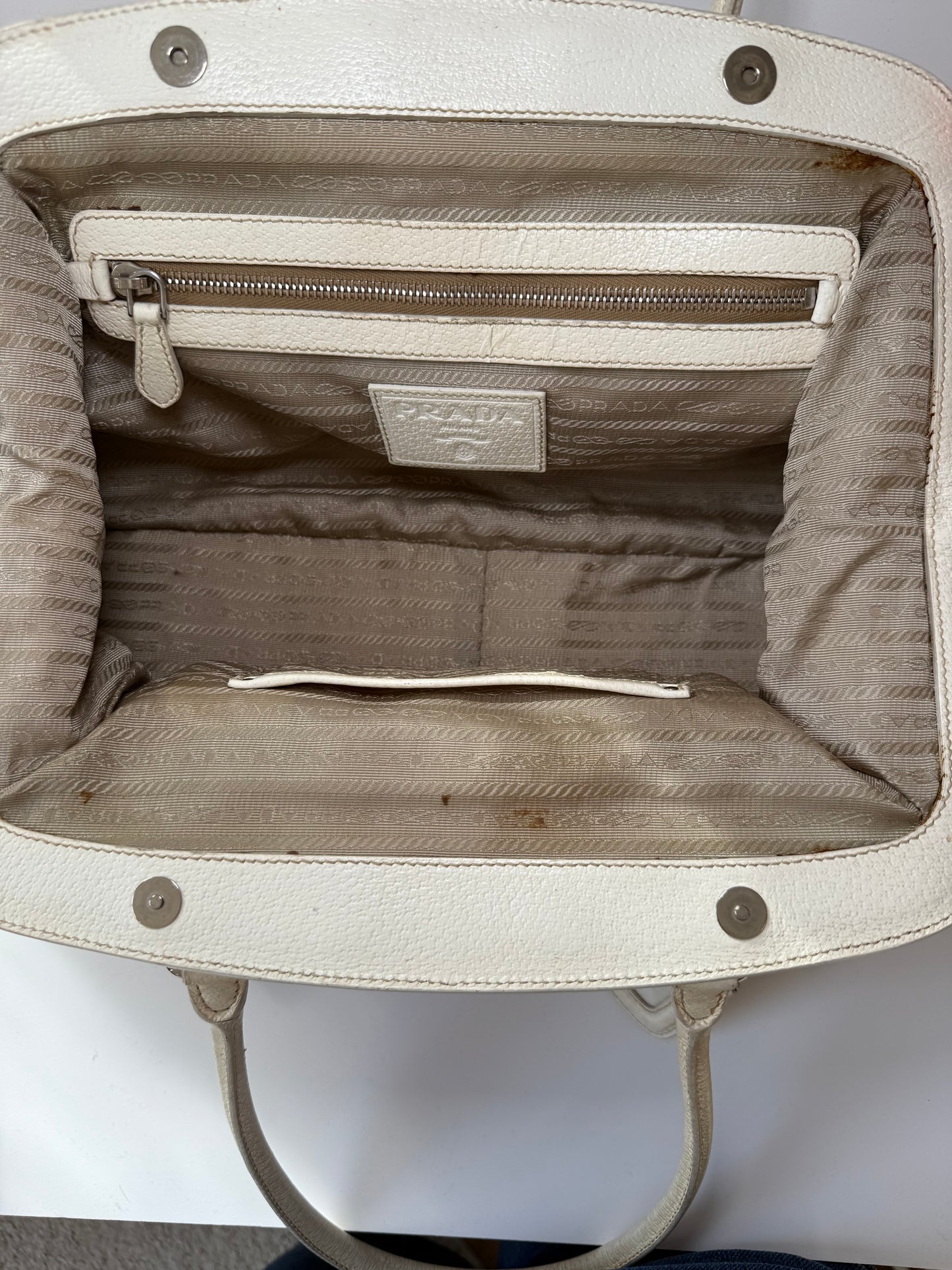 Prada Woven Raffia Shoulder Bag