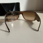 Vintage Chanel Sunglasses Brown Rhinestones
