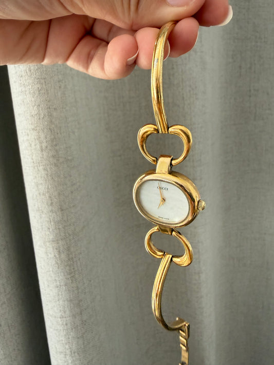 Vintage Gucci Swiss Made Gold-Tone Bangle Watch
