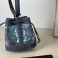 Chanel Sequin Denim Bucket Bag